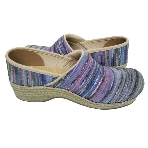 Dansko Womens 37 EU (US 6.5-7) Purple Striped Vega - Picture 7 of 9